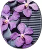 A toilet seat with a Vanda orchid and black stone pattern. Náhľad obrázku produktu