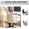 HOMCOM Homeoffice Stuhl höhenverstellbar Schreibtischstuhl Produktbild-Vorschau 7
