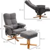 HOMCOM Relaxsessel Massagesessel mit Fußhocker Produktbild-Vorschau 4