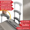 Close-up of a suitcase handle and telescopic handle, with feature callouts. Produktbild-Vorschau