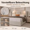 Letto imbottito INONEFT 160x200 cm con LED e USB, letto a Anteprima dell’immagine prodotto 8