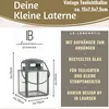 LS-LebenStil Vintage Laterne Windlicht 11cm Metall Grau Produktbild-Vorschau 2