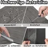 A collage of images showing the features of PVC flooring, including water resistance, scratch resistance, ease of cutting, and installation. Produktbild-Vorschau