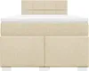 vidaXL Boxspringbett mit Matratze Creme 120x190 cm Stoff Produktbild-Vorschau 6