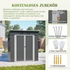 Metall Geräteschuppen Gerätehaus mit Pultdach Fundament Produktbild-Vorschau 10