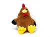 A plush toy chicken sits facing forward against a white background. Produktbild-Vorschau