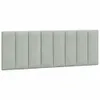 Cuscino Testiera Hanko Grigio Chiaro 120 cm in Velluto Anteprima dell’immagine prodotto 1