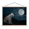 MuchoWow® Textilposter Wolf - Mond - Nacht - Tiere - Produktbild-Vorschau 1