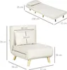 HOMCOM 3 w 1 rozkładana sofa z funkcją spania, regulowana Podgląd zdjęcia produktu 3