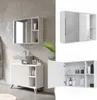 Koupelnová skříňka se zrcadlem Vicco Leano Bílá 80 x 60 cm, Náhled obrázku produktu 2