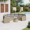 The Living Store Gartensofa mit Tisch und Kissen Halbrund Produktbild-Vorschau 2