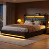INONEFT Boxspringbett 140x200cm mit LED und Produktbild-Vorschau 2