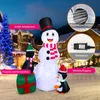 COSTWAY 180cm Bonhomme de neige gonflable avec pingouins, Voir les images du produit 7