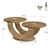 Tribesigns Runde Couchtisch, 2-Tier Couchtisch mit Produktbild-Vorschau 2