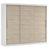 Schwebetürenschrank Alba 250 cm Weiß/Sonoma, ohne Spiegel Produktbild-Vorschau 3