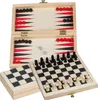 Reisespielset aus Holz mit Backgammon - Schach - Dame Spiel Produktbild-Vorschau 1