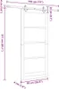 vidaXL Schiebetür 93 x 211 cm Massivholz Kiefer und Glas Produktbild-Vorschau 7