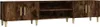 A long, low TV stand with a wood grain finish and light-colored legs, shown against a white background. Produktbild-Vorschau