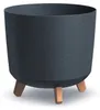 Květináč GRACIA TUBUS ECO WOOD antracit 29,8cm Náhled obrázku produktu 1