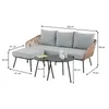 Gartenlounge MYKONOS, braun/grau - Balkon Lounge Sofa mit Produktbild-Vorschau 9