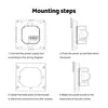 Diagrams illustrating the mounting steps for a thermostat. Náhled obrázku produktu