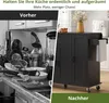 Merax Kücheninsel mit klappbarer Arbeitsplatte, Küchenwagen Produktbild-Vorschau 6