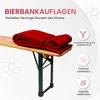 TexDeko Bierbankauflage 220x25x4cm mit Reißverschluss Rot Produktbild-Vorschau 6