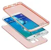 A rose gold phone case is shown disassembled, with the phone inside the bottom half of the case and the top half hovering above it. Produktbild-Vorschau