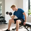 HOMCOM Hexagon Dumbbells, gietijzeren halterset, grip met Productafbeelding-voorbeeld 2