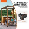 4er-Set Holzverbinder - Eckverbinder für Pfostenecke Produktbild-Vorschau 2