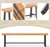 Collage of close-up shots of a wooden bench, highlighting its features, with a full product shot below. Produktbild-Vorschau