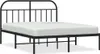 vidaXL Bettgestell mit Kopfteil Metall Schwarz 140x200 cm Produktbild-Vorschau 1