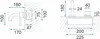 Technical drawings of a faucet with dimensions. Anteprima dell’immagine prodotto