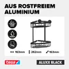 tesa ALUXX BLACK Eck-Duschablage 2-stöckig Badregal schwarz Produktbild-Vorschau 2