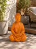 Dekofigur Buddha Shanti Orange für Garten und Terrasse Höhe Produktbild-Vorschau 4