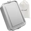 WELLGRO Edelstahl Dosen eckig - 550ml 850ml 1400ml 2400ml Produktbild-Vorschau 7