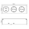 bloc 3 prises 2x230V et prise USB A/C noir Voir les images du produit 7