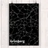 Mr. & Mrs. Panda Bild Grünberg DIN A1 - Geschenk, Wandbild, Produktbild-Vorschau 2