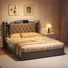 Letto matrimoniale ProximaX 140x190 cm, tessuto in velluto Anteprima dell’immagine prodotto 5