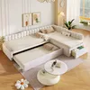 Letto a terra a forma di L, 90x200 cm, con letto estraibile Anteprima dell’immagine prodotto 1