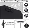 KOMFOTTEU slunečník 230 cm s LED světly, zahradní slunečník Náhled obrázku produktu 2