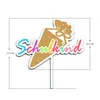 Oblique Unique Schulkind Torten Topper aus Holz für Produktbild-Vorschau 2