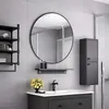 ModernHome Okrúhle nástenné zrkadlo 80 cm, hliníkový rám, Náhľad obrázku produktu 5
