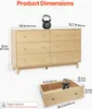 SucceBuy Kommode aus Holz mit 6 Schubladen, Gleitschienen Produktbild-Vorschau 3