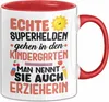 Erzieherin Tasse Geschenk Abschied Echte Superhelden Gehen Produktbild-Vorschau 1