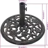 vidaXL Pied de parasol Bronze 12 kg 48 cm Fonte Voir les images du produit 7