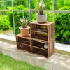 Holzkiste 50x40x30cm Geflammt Boden Lang Produktbild-Vorschau 6
