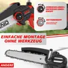TEENO 2-in-1 Elektro-Kettensäge mit Teleskopstange, 2 Akkus Produktbild-Vorschau 8