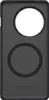 The back of a black phone case with cutouts for a camera and a magnetic ring. Produktbild-Vorschau