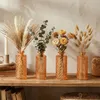 4er Set Vase Orange H14cm Glas Blumenvase Tischdeko Produktbild-Vorschau 3